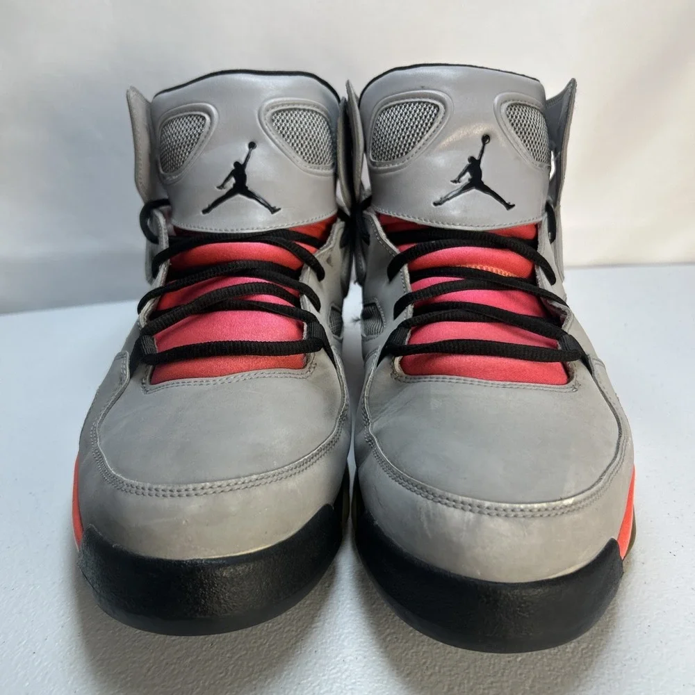 Nike Jordan Flight Club 91 Metallic Silver Crimson 555475-026 Mens Size 13